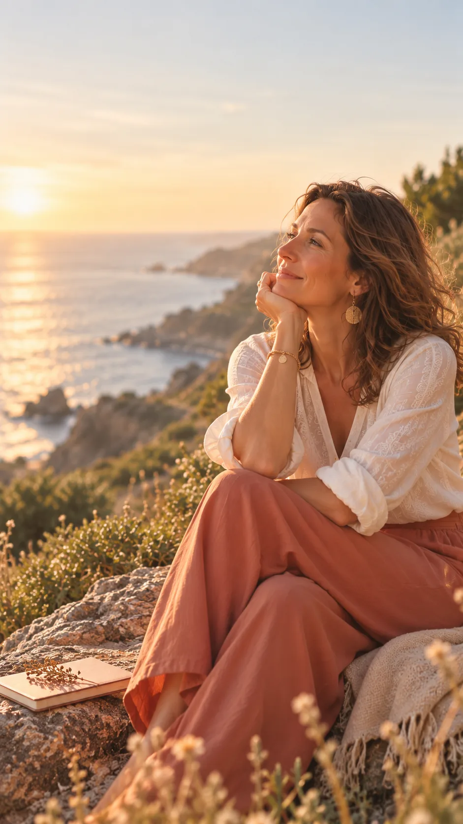 femme-falaise-coucher-soleil-carnet